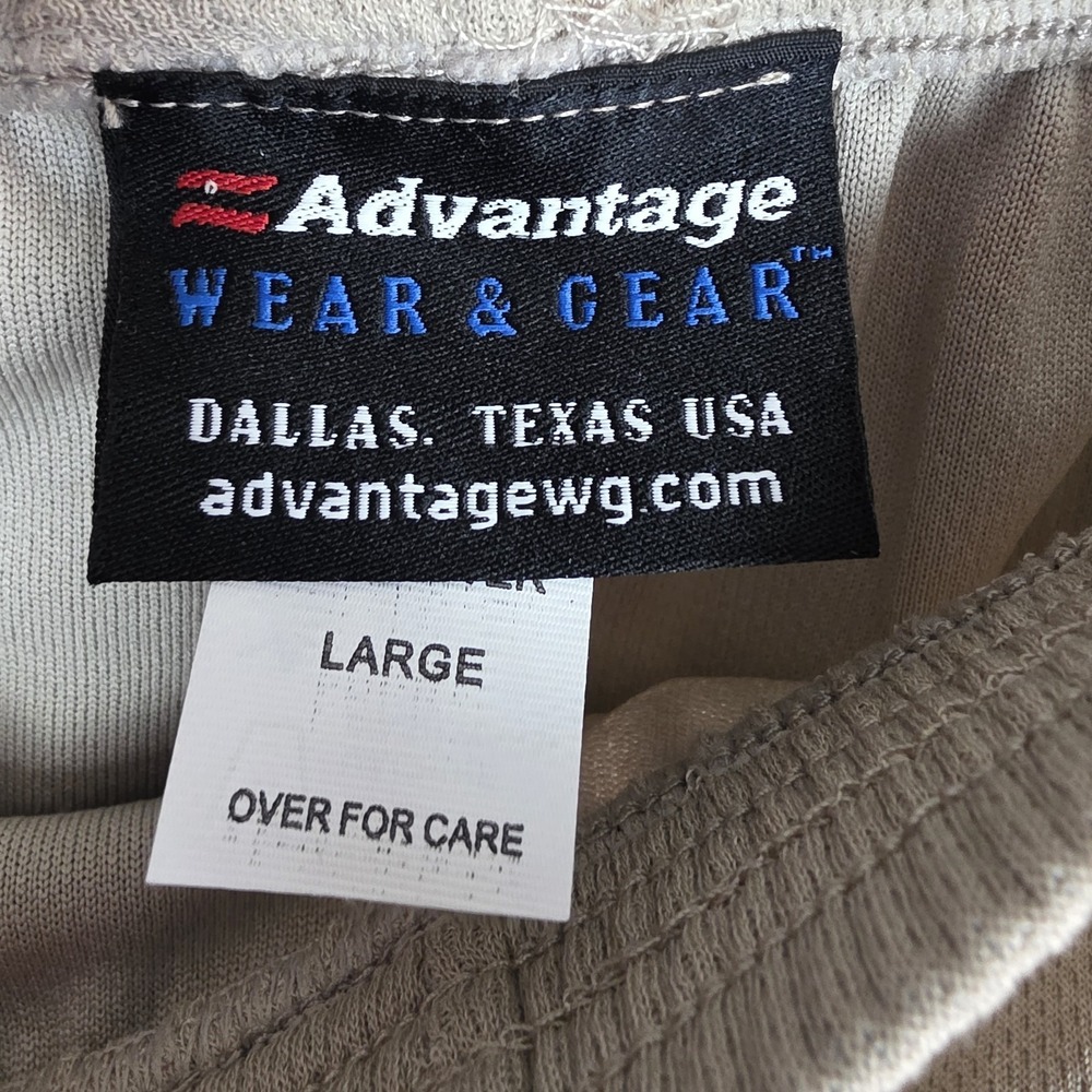 Advantage Wear & Gear Thermal Set 3 Pc L Tan Long Johns Pants Long Sleeve Shirt - Picture 6 of 7